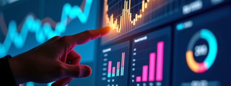 Data analytics dashboard of business marketing or finance. Analyst touching growth graph. Data analytics dashboard of business marketing or finance. Analyst touching growth graph.