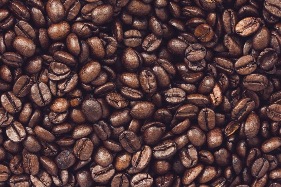 Roasted coffee beans background