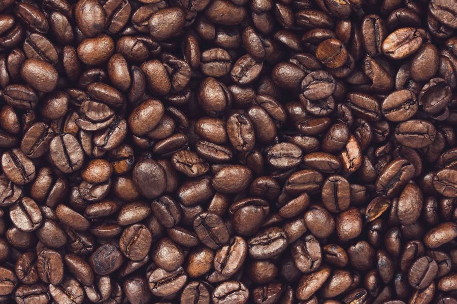 Roasted coffee beans background