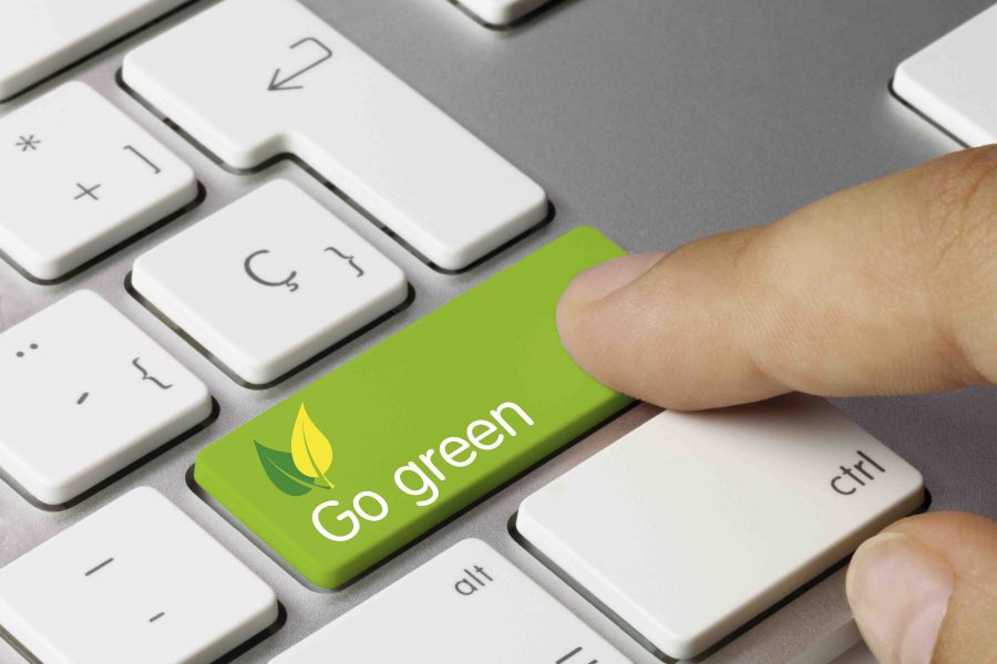 Go green keyboard. Finger