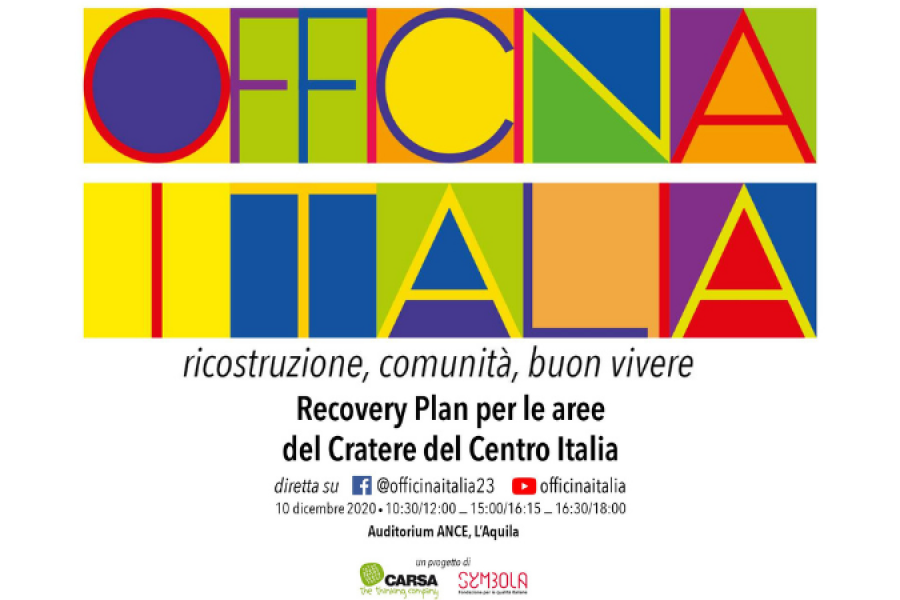 Recovery Plan per le arre del Cratere del Centro Italia