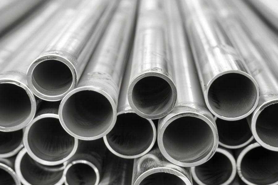 Background of stainless steel pipes  a conceptual image of the metallurgical industry