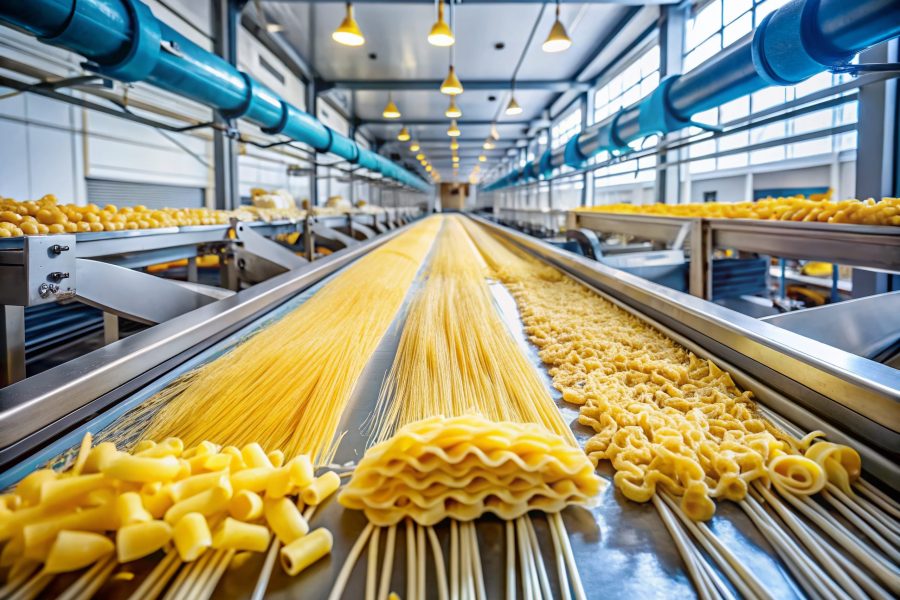 Pasta Production Line: Factory Process from Raw Ingredients to Packaging